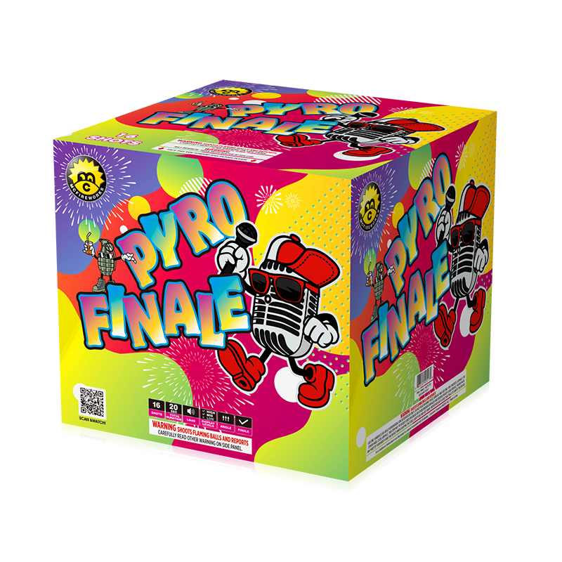 Pyro Finale 16 นัด 500 กรัมเค้กการเลือกสรร MC517